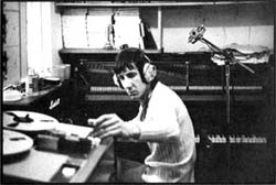 Ca. 1969, upright C. Bechstein piano in home studio.