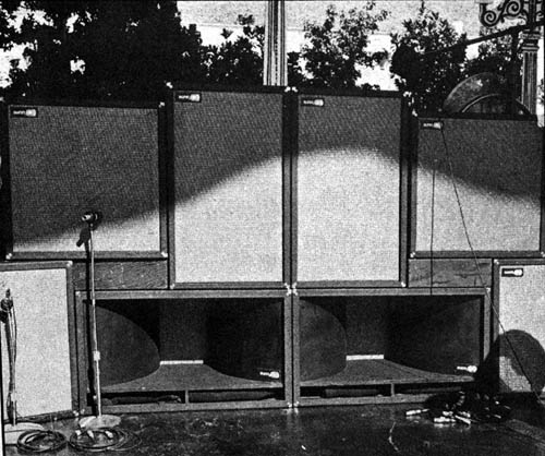 Ca. 1976, Sunn speaker cabinet setup