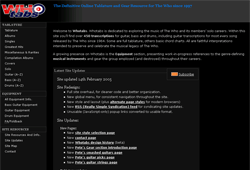 Click to view larger version. Whotabs homepage, ca. 2005
