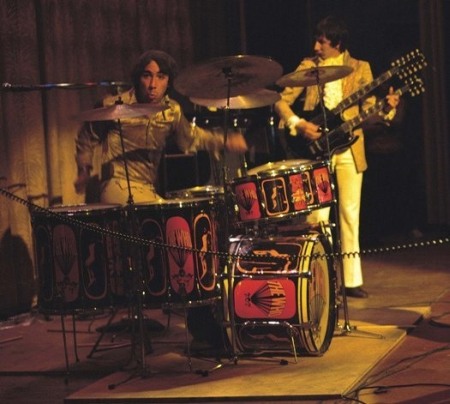 Ca. August 1967, early use of Gibson SG EDS-1275 double-neck.