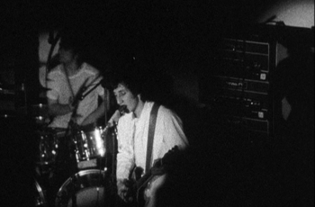 14 Feb. 1970, Leeds University, stage setup of Pete’s rig, one customised Hiwatt DR103 and two CP103 amps with four Hiwatt 4×12 cabs. Guitar is SG Special.