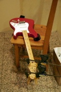 Ca. 2006, Stratocaster in repair.