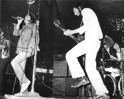 August 1972, Electrosonic control board set up at rear of stage right.