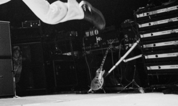 Ca. 1973, Bob Pridden hidden behind the Mavis (“Quadrophonic”) desk with Heil stencilling, and a rack of Sunn Coliseum Slave power amps in front of the lighting stand.