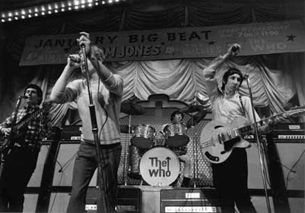 26 Jan. 1966, with John and Pete both playing through two Marshall JTM45 100-watt Super Lead amplifiers, connected by Y-cable.